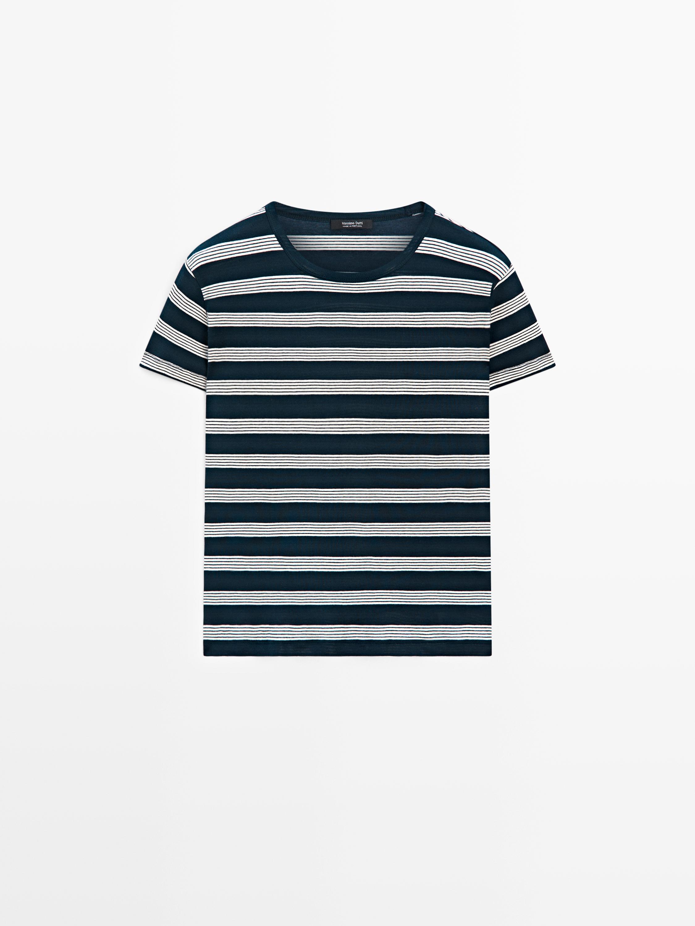 T-shirt à rayures 100 % coton